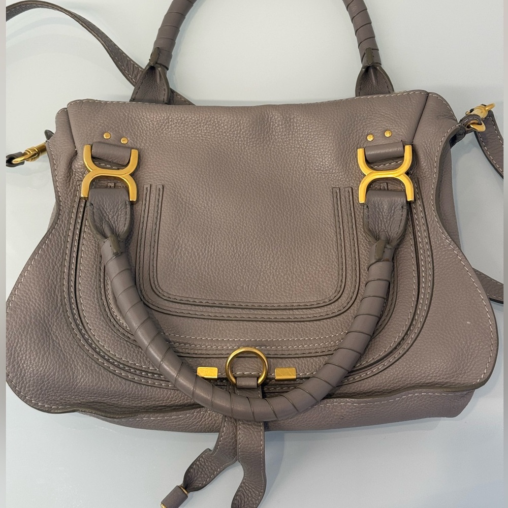Chloe’s Small Gray Marcie Satchel - Picture 1 of 4